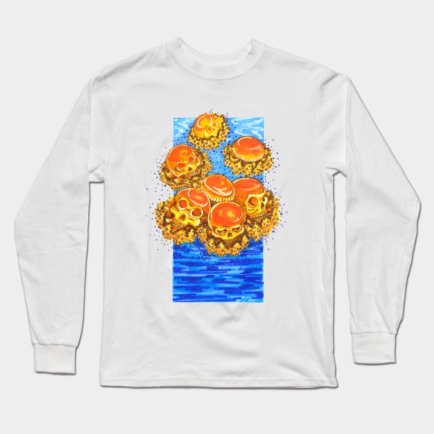 Jellyfish skulls Long Sleeve T-Shirt by bigdipper